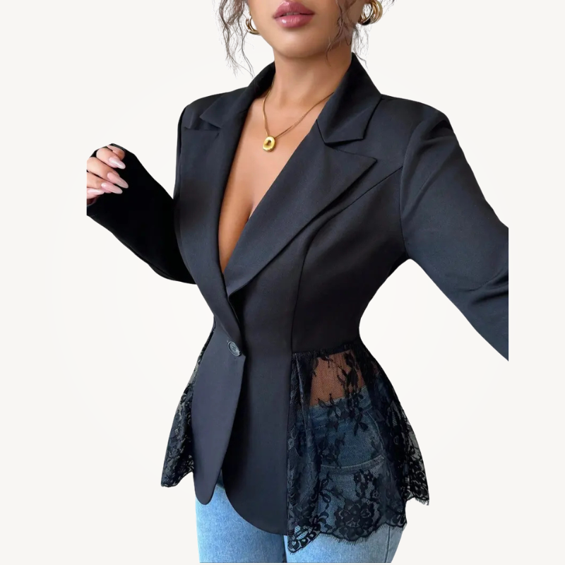 ALEXA™ – Elegant Lace Tailored Modern Blazer