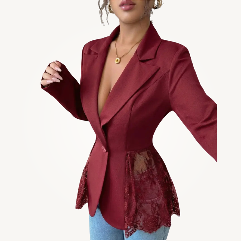 ALEXA™ – Elegant Lace Tailored Modern Blazer