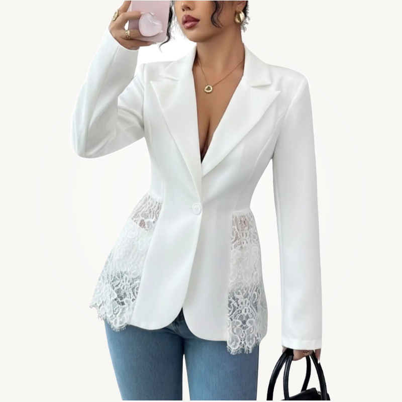 ALEXA™ – Elegant Lace Tailored Modern Blazer