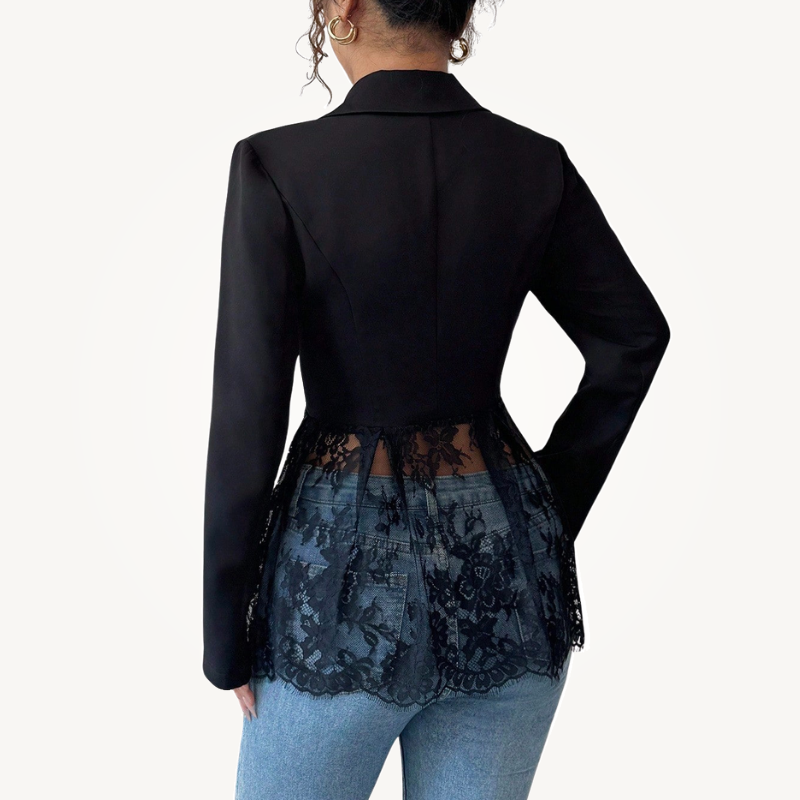 ALEXA™ – Elegant Lace Tailored Modern Blazer