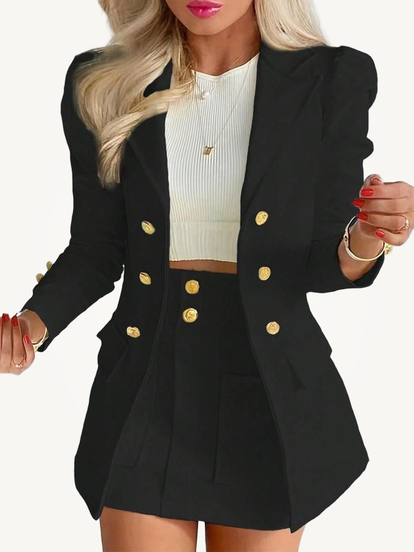 MAGDA™ - Elegant Two-Piece Blazer & Skirt Set for Winter & Fall Fashion