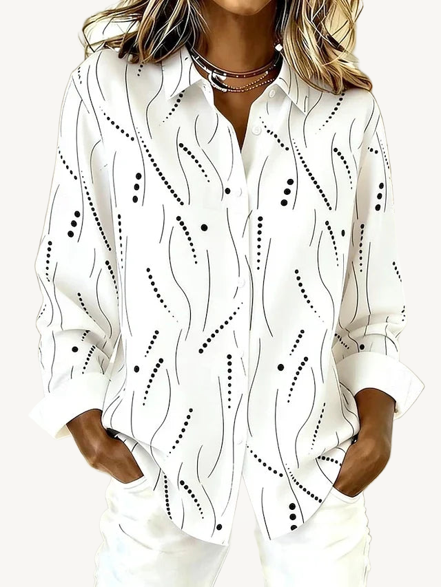 Tilda | Elegant Long Sleeve Printed Blouse