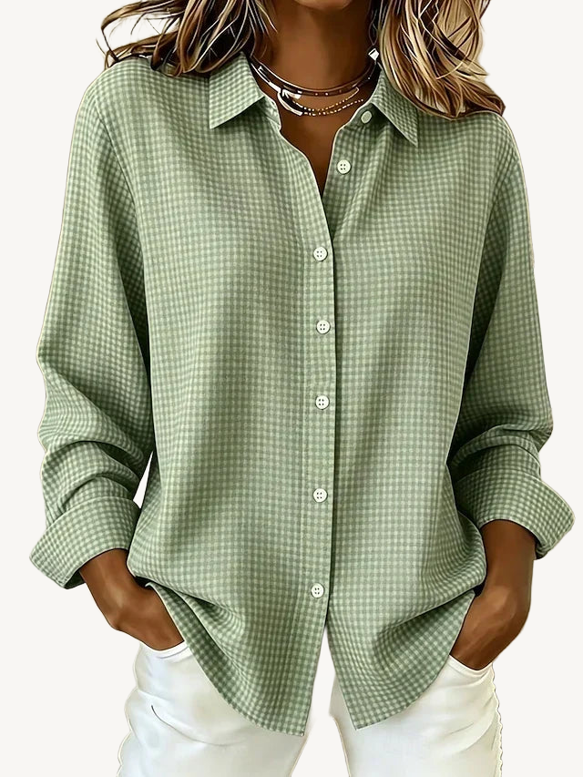 Winona | Relaxed Gingham Button-Front Shirt