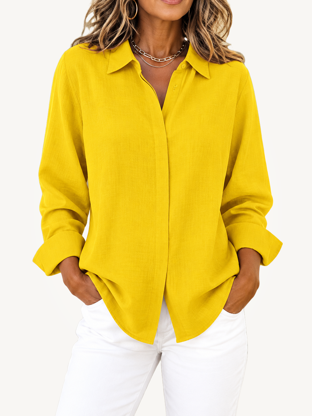 Cabana | Classic Hidden Button Front Blouse