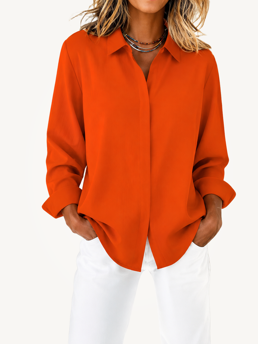 Beaumont | Relaxed Collared Button-Front Blouse