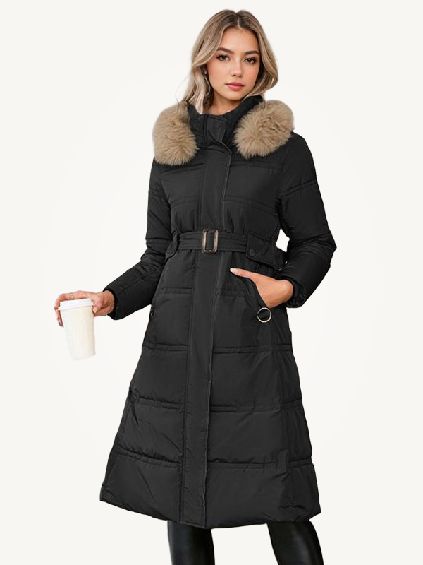 LEYLA™ - Stylish Plush Coat with Waist Tie for Cozy Fall & Winter