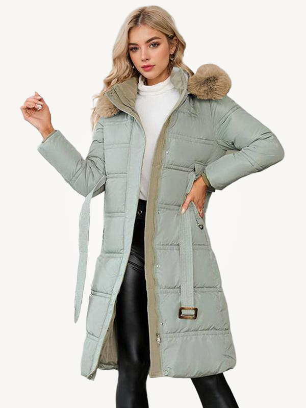 LEYLA™ - Stylish Plush Coat with Waist Tie for Cozy Fall & Winter