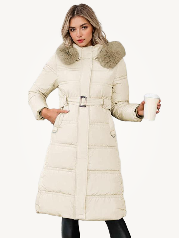 LEYLA™ - Stylish Plush Coat with Waist Tie for Cozy Fall & Winter