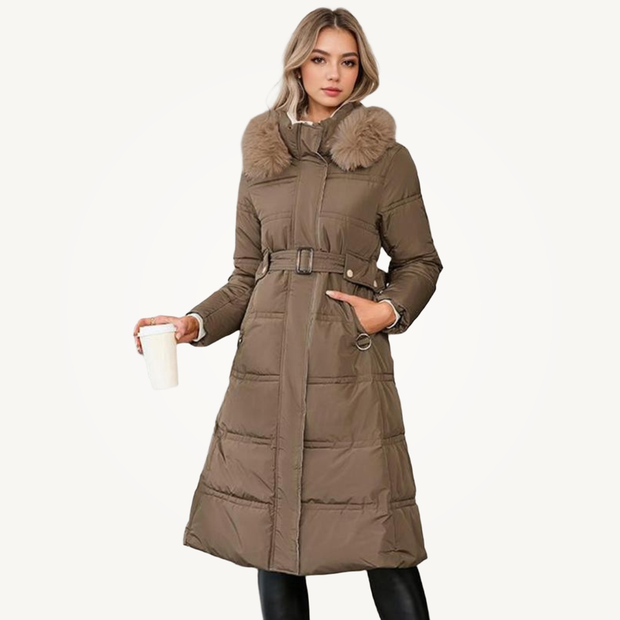 LEYLA™ - Stylish Plush Coat with Waist Tie for Cozy Fall & Winter