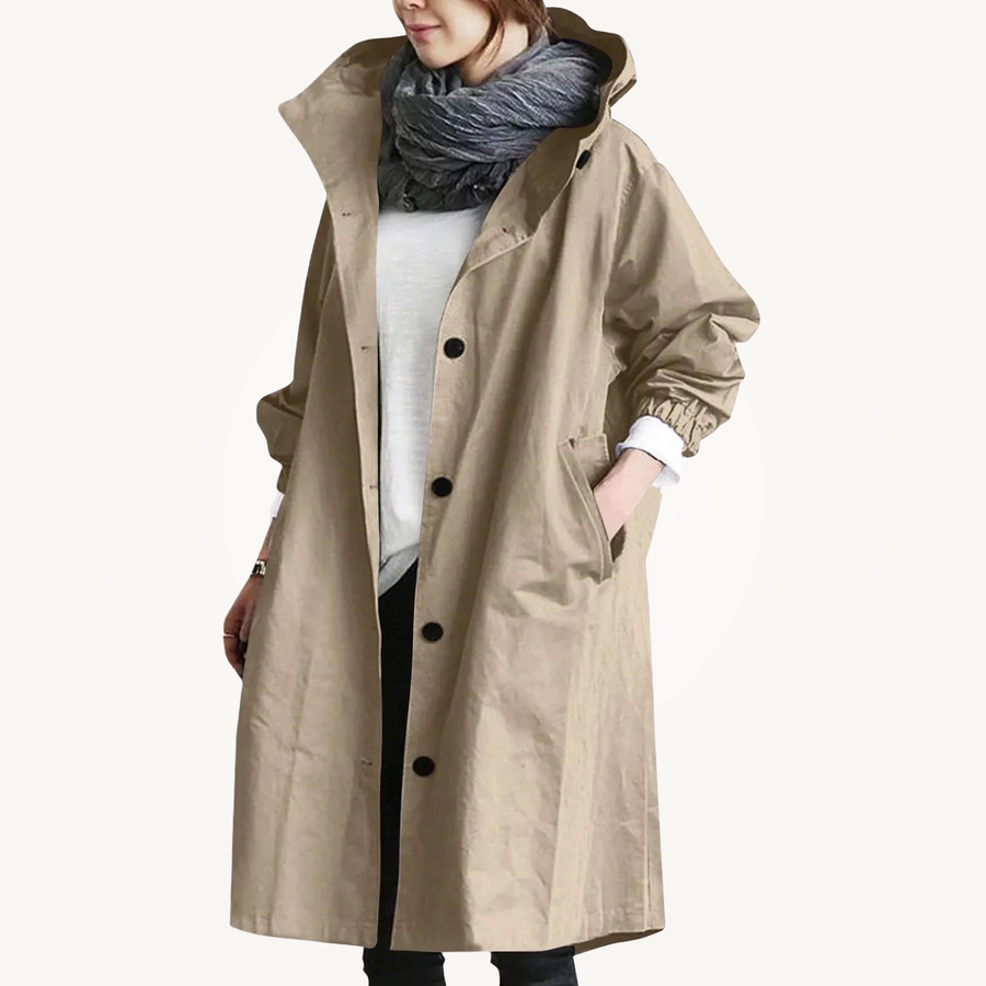Catherine | Hooded Longline Trench Coat