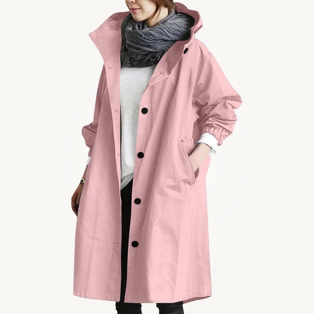 Catherine | Hooded Longline Trench Coat