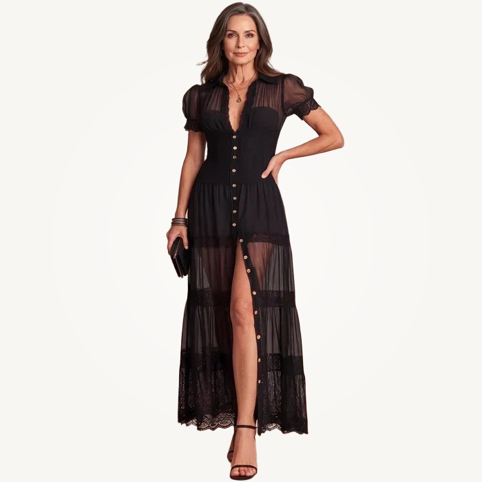 Ravenna | Sheer Lace Maxi Dress