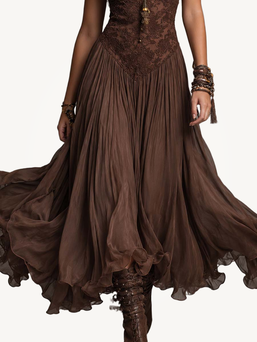 Ophelia | Lace Corset Maxi Dress for Women