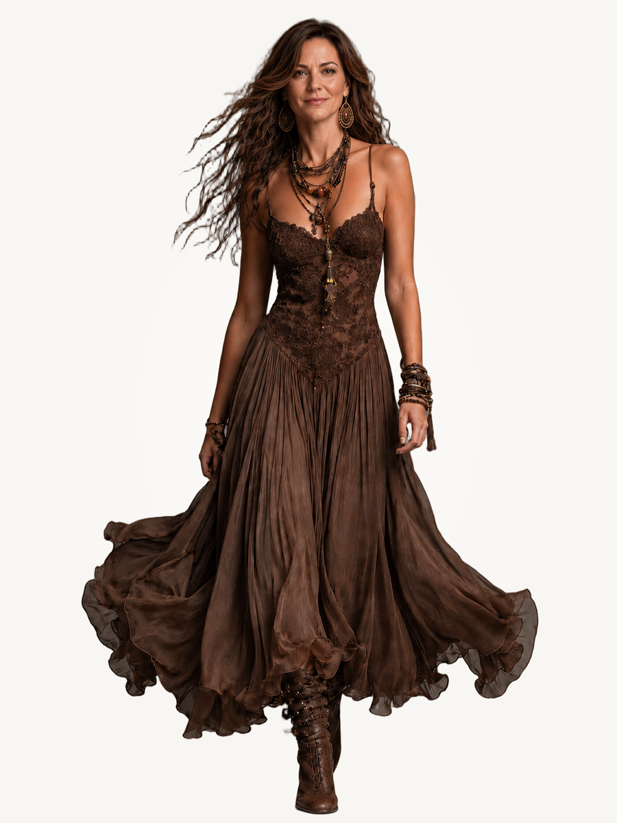 Ophelia | Lace Corset Maxi Dress for Women