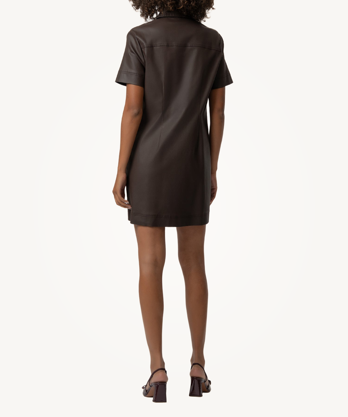 Tatiana Coated Dress in Chocolate