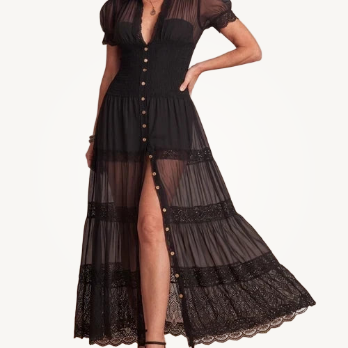 Ravenna | Sheer Lace Maxi Dress